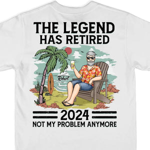 Retired See You At The Beach - Personalized Custom Back Printed Unisex T-shirt, Hoodie, Sweatshirt - Appreciation, Retirement Gift For Coworkers, Work Friends, Colleagues