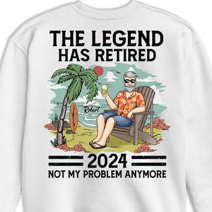 Retired See You At The Beach - Personalized Custom Back Printed Unisex T-shirt, Hoodie, Sweatshirt - Appreciation, Retirement Gift For Coworkers, Work Friends, Colleagues