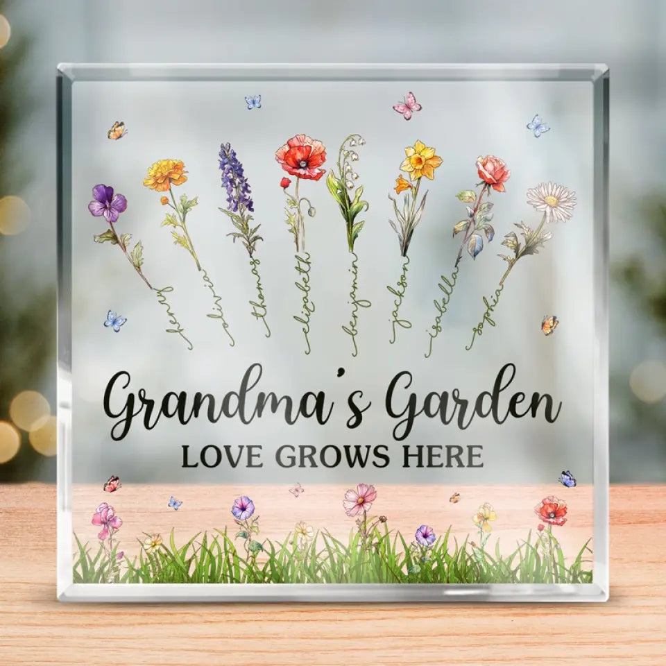 You And Roses Are Much The Same - Family Personalized Custom Square Shaped Acrylic Plaque - Gift For Mom, Grandma