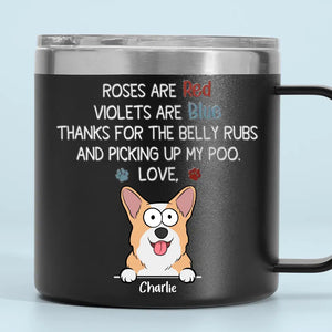 Dogs Are Love On Four Legs - Dog Personalized Custom 14oz Stainless Steel Tumbler With Handle - Gift For Pet Owners, Pet Lovers