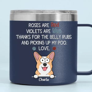 Dogs Are Love On Four Legs - Dog Personalized Custom 14oz Stainless Steel Tumbler With Handle - Gift For Pet Owners, Pet Lovers