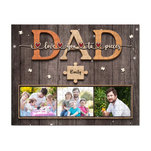 Custom Photo Family Is Where Love Begins - Family Personalized Custom Jigsaw Puzzle - Father's Day, Gift For Family Dad, Grandpa