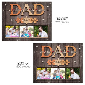 Custom Photo Family Is Where Love Begins - Family Personalized Custom Jigsaw Puzzle - Father's Day, Gift For Family Dad, Grandpa