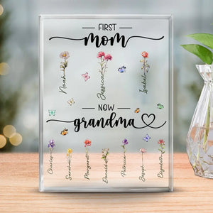 Proud Grandma Of A Few Kids - Family Personalized Custom Rectangle Shaped Acrylic Plaque - Gift For Mom, Grandma