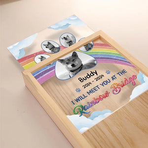 Custom Photo I Really Meet You At The Rainbow Bridge - Memorial Personalized Custom Frame Light Box - Sympathy Gift For Pet Owners, Pet Lovers