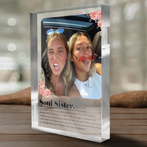 Custom Photo By Chance We Met, By Choice We Become Friends - Bestie Personalized Custom Rectangle Shaped Acrylic Plaque - Gift For Best Friends, BFF, Sisters