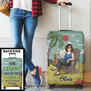 Not My Problem Anymore - Personalized Custom Luggage Cover - Appreciation, Retirement  Gift For Coworkers, Work Friends, Colleagues, Travel Lovers