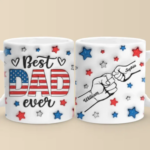 Family Means Nobody Gets Left Behind - Family Personalized Custom 3D Inflated Effect Printed Mug - Father's Day, Gift For Dad