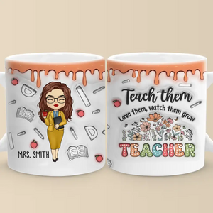 Teaching Is My Superpower - Teacher Personalized Custom 3D Inflated Effect Printed Mug - Gift For Teacher