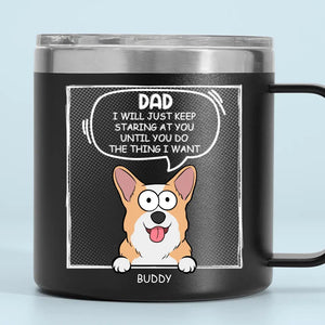 Furry Friends Make The Best Friends - Dog & Cat Personalized Custom 14oz Stainless Steel Tumbler With Handle - Gift For Pet Owners, Pet Lovers