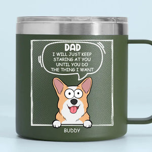 Furry Friends Make The Best Friends - Dog & Cat Personalized Custom 14oz Stainless Steel Tumbler With Handle - Gift For Pet Owners, Pet Lovers