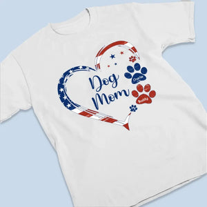 A True Friend Leaves Paw Prints On Your Heart - Dog & Cat Personalized Custom Unisex T-shirt, Hoodie, Sweatshirt - 4th Of July, Gift For Pet Owners, Pet Lovers