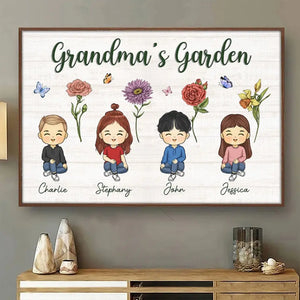 A Grandmother's Love Is Forever And Always - Family Personalized Custom Horizontal Poster - Gift For Grandma