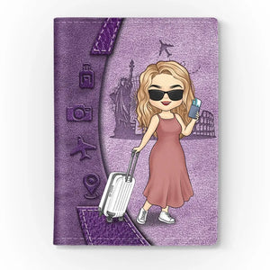 Travel Far Enough, You Meet Yourself - Travel Personalized Custom Passport Cover, Passport Holder - Holiday Vacation Gift, Gift For Adventure Travel Lovers