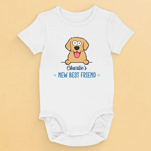 New Best Friend - Dog & Cat Personalized Custom Baby Onesie - Baby Shower Gift, Gift For Pet Owners, Pet Lovers