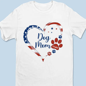 A True Friend Leaves Paw Prints On Your Heart - Dog & Cat Personalized Custom Unisex T-shirt, Hoodie, Sweatshirt - 4th Of July, Gift For Pet Owners, Pet Lovers