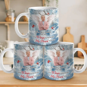 Custom Photo A Big Piece Of My Heart Lives In Heaven - Memorial Personalized Custom Mug - Sympathy Gift For Family Members