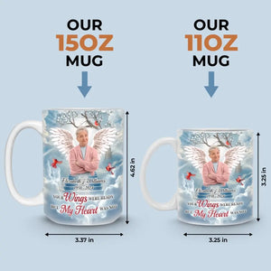 Custom Photo A Big Piece Of My Heart Lives In Heaven - Memorial Personalized Custom Mug - Sympathy Gift For Family Members