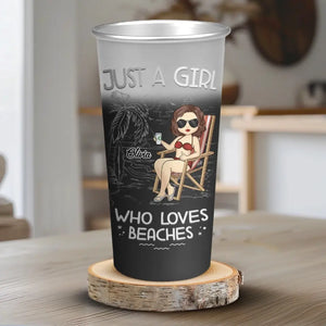 Good Times And Tan Lines - Bestie Personalized Custom Aluminum Changing Color Cup - Summer Vacation Gift For Best Friends, BFF, Sisters