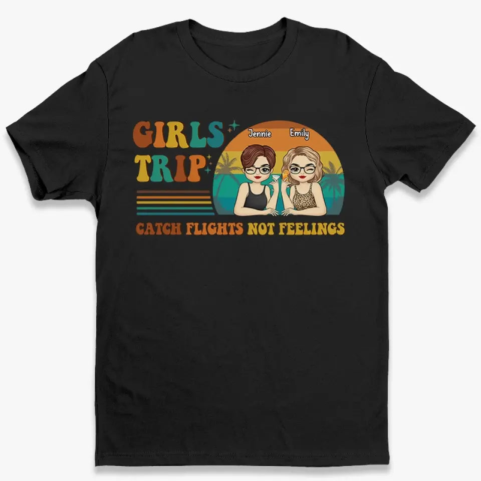 Girls Trip Is Cheaper Than Therapy - Bestie Personalized Custom Unisex T-shirt, Hoodie, Sweatshirt - Summer Vacation Gift For Best Friends, BFF, Sisters