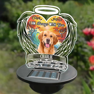 Custom Photo Always On Our Minds - Memorial Personalized Custom Garden Solar Light - Sympathy Gift For Family Members, Pet Owners, Pet Lovers