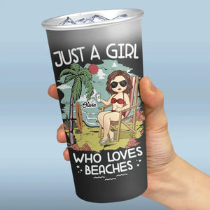 Life Is Better At The Beach - Bestie Personalized Custom Aluminum Changing Color Cup - Summer Vacation Gift For Best Friends, BFF, Sisters