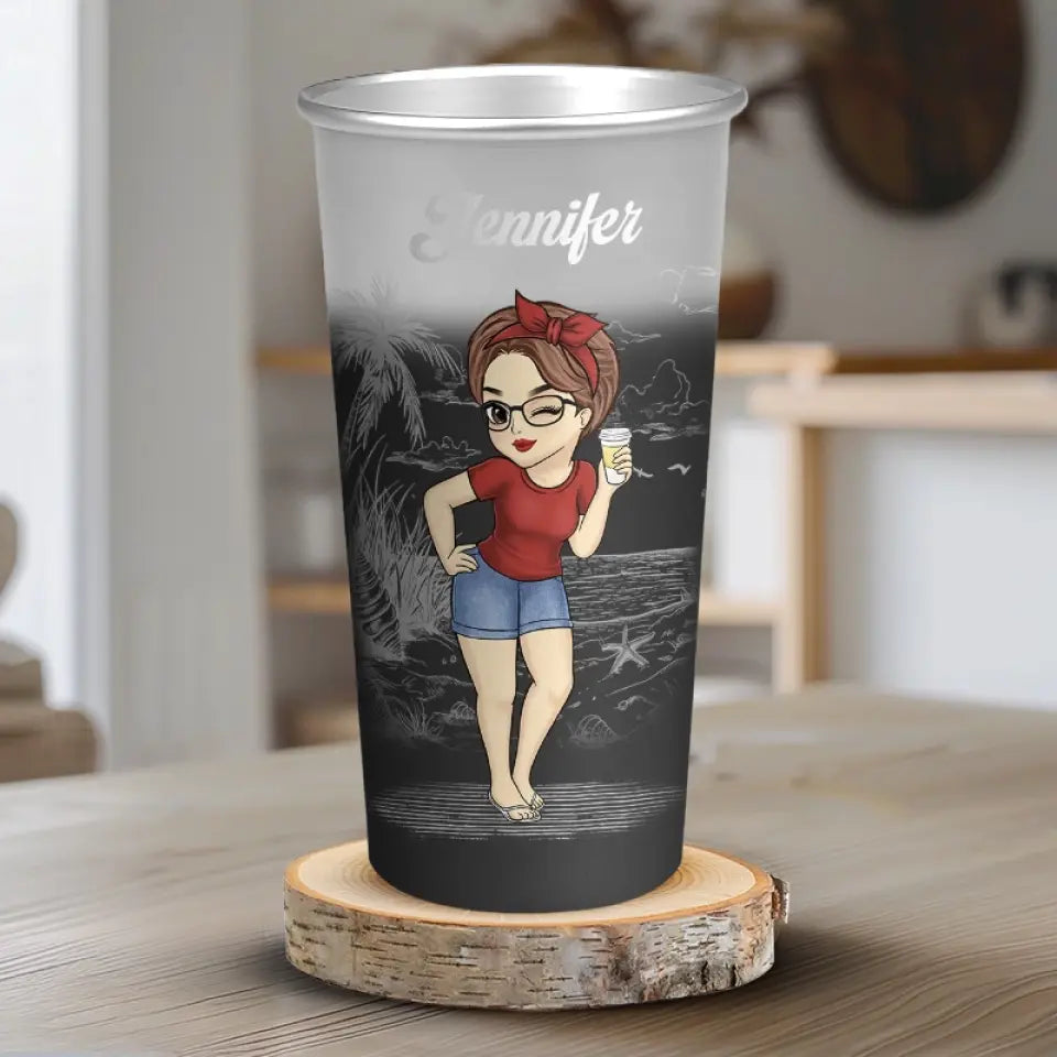 I Can Hear The Waves And Smell The Air - Bestie Personalized Custom Aluminum Changing Color Cup - Summer Vacation Gift For Best Friends, BFF, Sisters