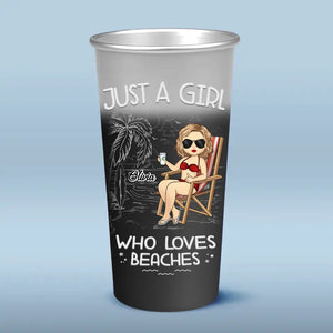 Good Times And Tan Lines - Bestie Personalized Custom Aluminum Changing Color Cup - Summer Vacation Gift For Best Friends, BFF, Sisters