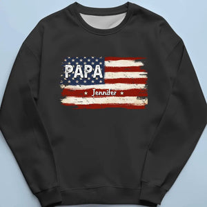 Always Proud To Be American - Family Personalized Custom Unisex T-shirt, Hoodie, Sweatshirt - Gift For Dad, Grandpa