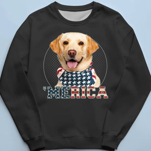 Custom Photo When I Needed A Hand, I Found Your Paw - Dog & Cat Personalized Custom Unisex T-shirt, Hoodie, Sweatshirt - 4th of July, Gift For Pet Owners, Pet Lovers