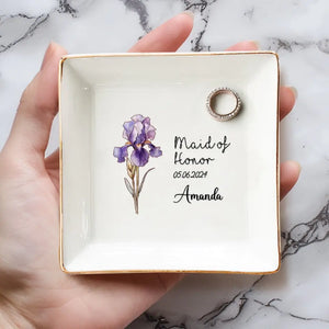 You Are My Maid Of Honor - Bestie Personalized Custom Jewelry Dish - Wedding Gift, Bridesmaid Gift For Best Friends, BFF, Sisters