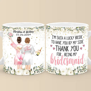 Celebrating Love With My Favorite People - Bestie Personalized Custom Mug - Wedding Gift, Bridesmaid Gift For Best Friends, BFF, Sisters