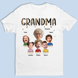 Custom Photo A Grandma Is A Hug Waiting To Happen - Family Personalized Custom Unisex T-shirt, Hoodie, Sweatshirt - Gift For Mom, Grandma