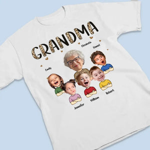 Custom Photo A Grandma Is A Hug Waiting To Happen - Family Personalized Custom Unisex T-shirt, Hoodie, Sweatshirt - Gift For Mom, Grandma