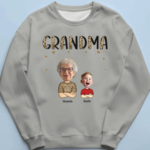 Custom Photo A Grandma Is A Hug Waiting To Happen - Family Personalized Custom Unisex T-shirt, Hoodie, Sweatshirt - Gift For Mom, Grandma