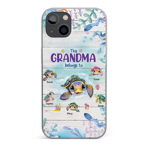 This Grandma Belongs To - Family Personalized Custom Clear Phone Case - Gift For Grandma