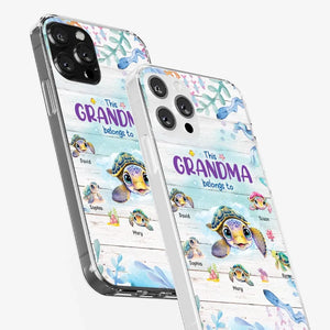 This Grandma Belongs To - Family Personalized Custom Clear Phone Case - Gift For Grandma