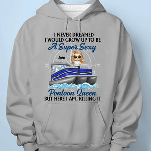 It's Pontoon Time - Family Personalized Custom Unisex T-shirt, Hoodie, Sweatshirt - Gift For Family Members, Pontoon Lovers