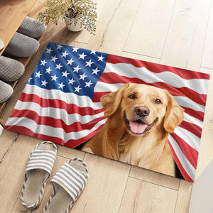 Custom Photo Home Is where Love Resides - Dog & Cat Personalized Custom Home Decor Decorative Mat - House Warming Gift For Pet Owners, Pet Lovers