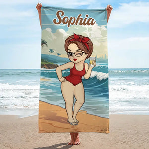 Summer Is The Season For Playful Adventures With Friends - Bestie Personalized Custom Beach Towel - Summer Vacation Gift, Birthday Pool Party Gift For Best Friends, BFF, Sisters