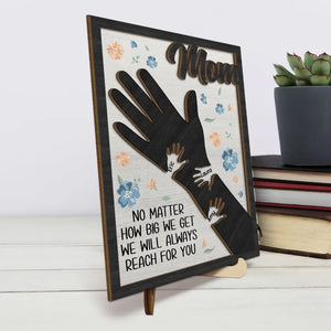 Your Love Ties Our Family Together - Family Personalized Custom 2-Layered Wooden Plaque With Stand - Gift For Mom, Grandma