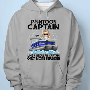 Living The Pontoon Dream - Family Personalized Custom Unisex T-shirt, Hoodie, Sweatshirt - Gift For Family Members, Pontoon Lovers