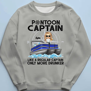 Living The Pontoon Dream - Family Personalized Custom Unisex T-shirt, Hoodie, Sweatshirt - Gift For Family Members, Pontoon Lovers