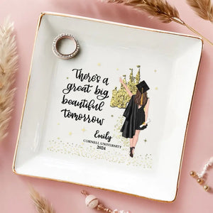 Be Proud Of This Moment, You Earned It - Family Personalized Custom Jewelry Dish - Graduation Gift For Family Members, Siblings, Brothers, Sisters