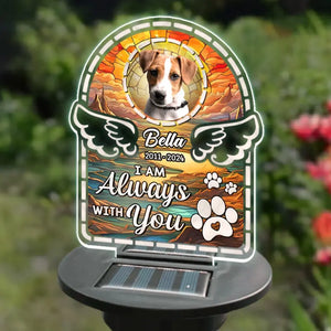 Custom Photo I Love You Forever  - Memorial Personalized Custom Garden Solar Light - Sympathy Gift For Pet Owners, Pet Lovers