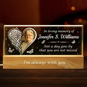 Custom Photo The Loss Is Immeasurable, But So Is The Love Left Behind - Memorial Personalized Custom Acrylic Letters 3D LED Night Light - Sympathy Gift For Family Members