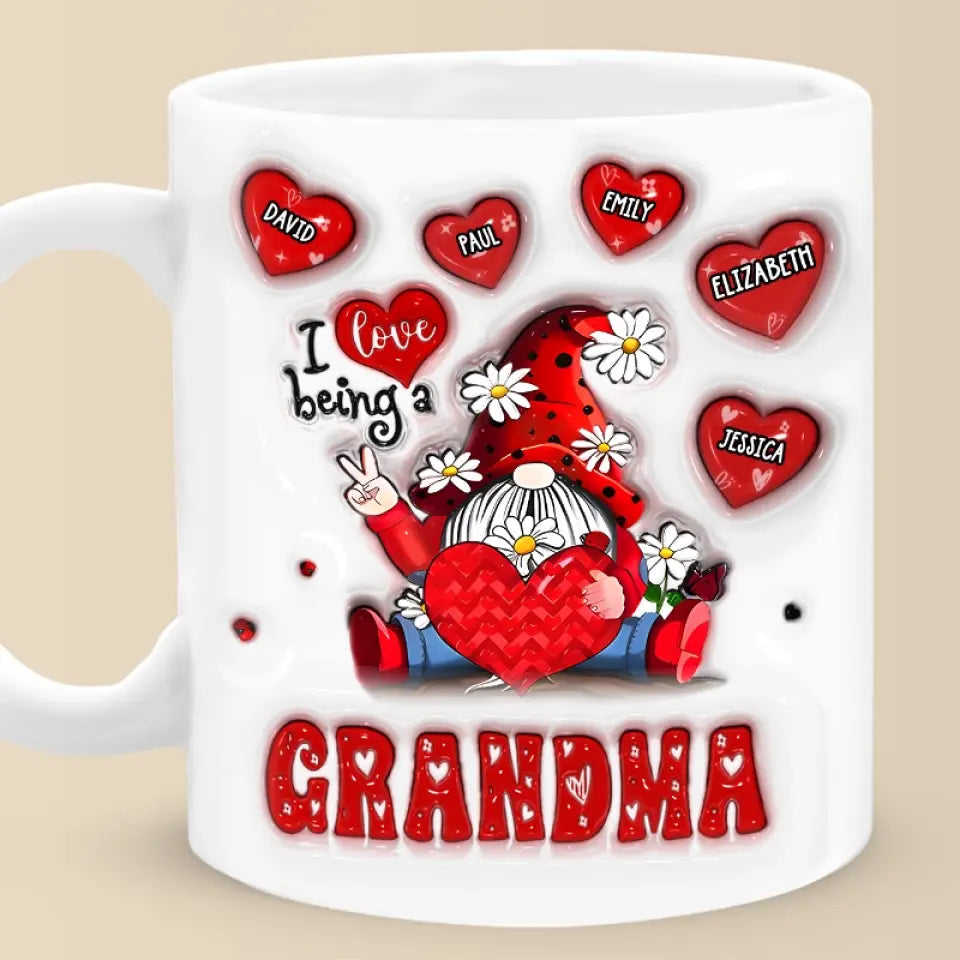 My Favorite People Call Me Grandma - Family Personalized Custom 3D Inflated Effect Printed Mug - Gift For Grandma