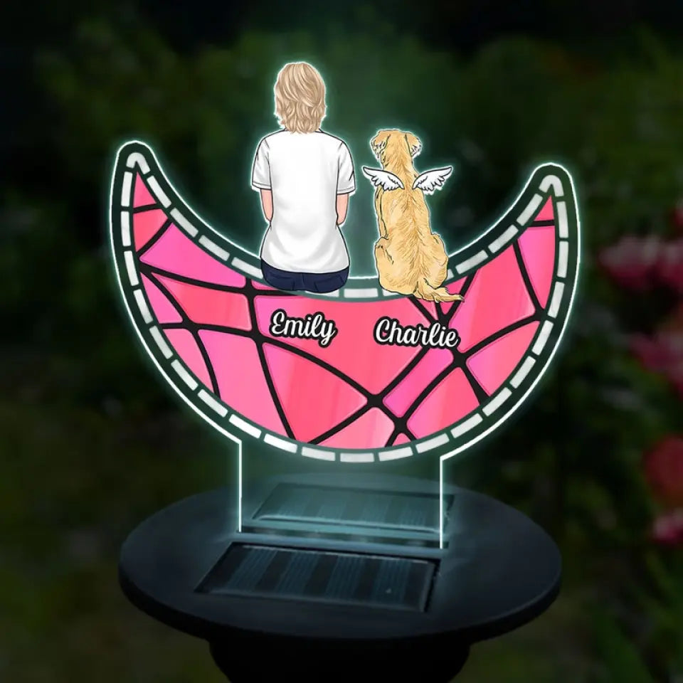 Always With You - Memorial Personalized Custom Garden Solar Light - Sympathy Gift For Pet Owners, Pet Lovers