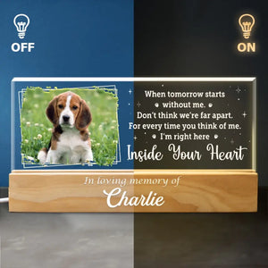 Custom Photo Paws In Heaven, Prints In Our Hearts - Memorial Personalized Custom Acrylic Letters 3D LED Night Light - Sympathy Gift For Pet Owners, Pet Lovers