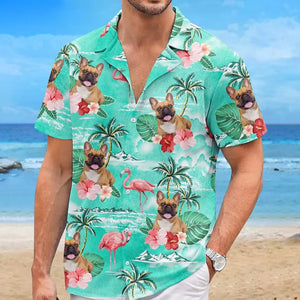 Custom Photo Ready To Go To The Beach - Dog & Cat Personalized Custom Unisex Tropical Hawaiian Aloha Shirt - Summer Vacation Gift, Gift For Pet Owners, Pet Lovers